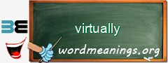 WordMeaning blackboard for virtually